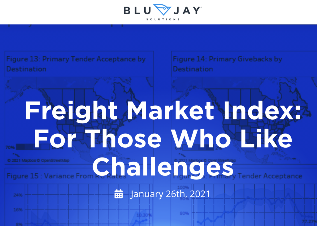 BluJay Freight Market Index - For Those Who Like Challenges
