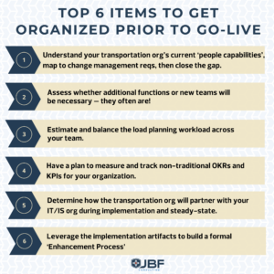 Top 6 items to get organized prior to go-live